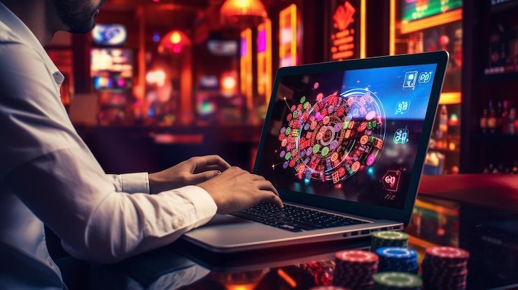 Antarmuka permainan Hacksaw Gaming di platform happympo dengan navigasi kategori